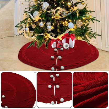 50inch Red christmas tree skirt with christmas tree 