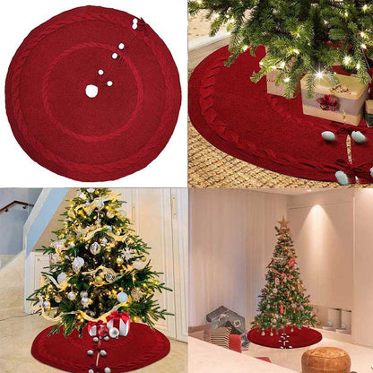 50inch Red christmas tree skirt with christmas tree 