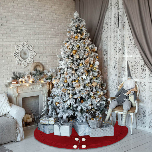 50inch Red christmas tree skirt with christmas tree 