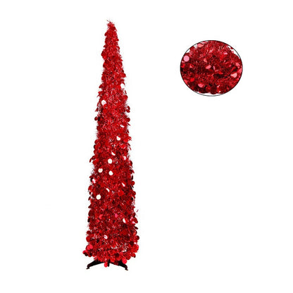 5ft Red Collapsible popup artificial christmas tree 