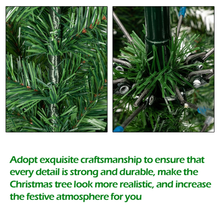6FT Indoor and Outdoor Christmas Tree with Branches and Pine Cones product details closeup 