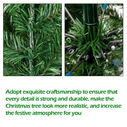6FT Indoor and Outdoor Christmas Tree with Branches and Pine Cones product details closeup 