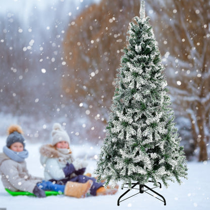 7ft Artificial snowflake christmas tree demonstration picture